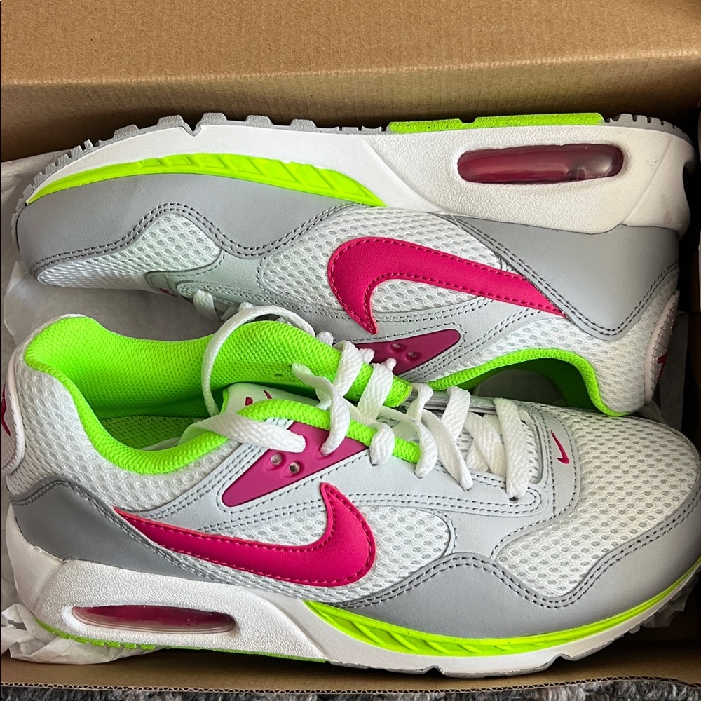 NIKE Air Max Correlate Training Shoes White/Fireberry-Pure Platinum - Picture 7 of 16